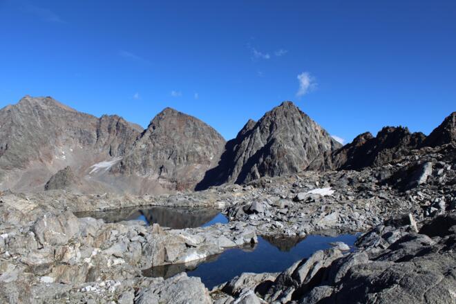 Blick von der Gradenscharte zum Perschitzkopf