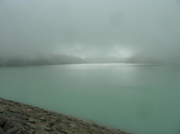 Morgentliche Stimmung über dem Silvrettastausee