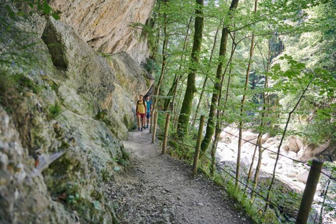 Der Wasserwanderweg in der Engenlochschlucht