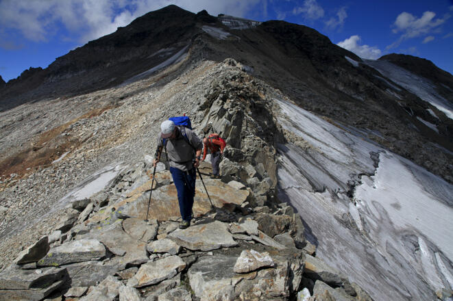 Im Bereich der Goldzechscharte, hinten der Hocharn