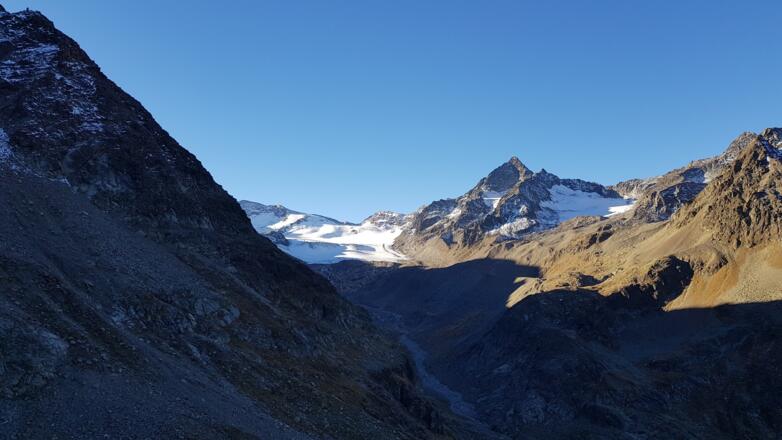 Blick taleinwärts von der Amberger Hütte aus