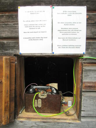 Hüttentelefon and der Materialseilbahn