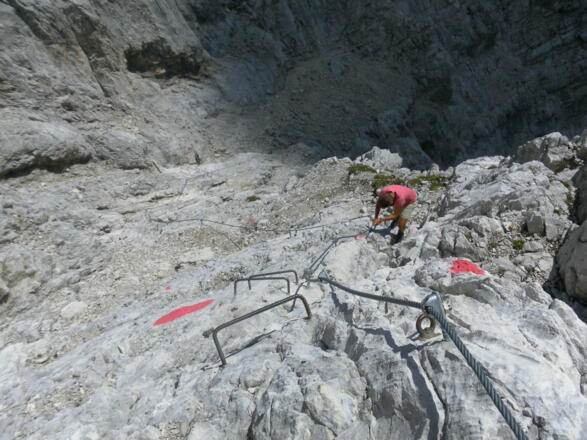 Querung zur Abstiegsrinne