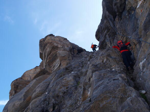 Versicherter Einstieg zum Kaindlgrat