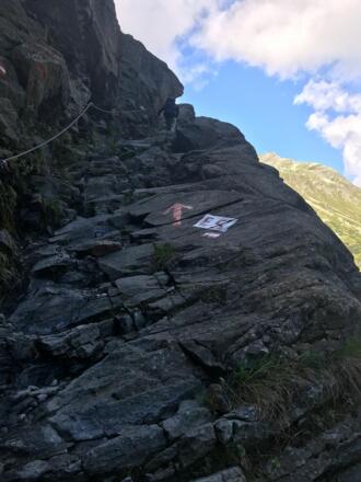 Felsiger Aufstieg zur Braunschweiger Hütte