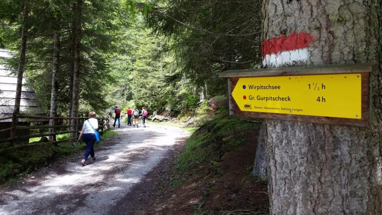 Abzweigung Richtung Wirptischsee