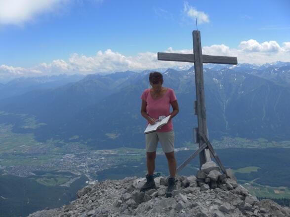Südblick in die Stubaier Alpen jenseits von Telfs