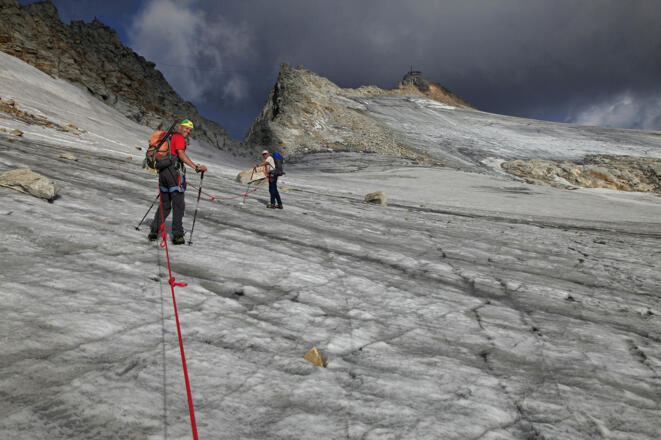 Unterwegs am Kleinfleißkees Richtung Zittelhaus