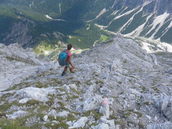 viel brüchiges Gestein