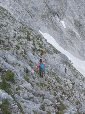 vorsichtiger Abstieg