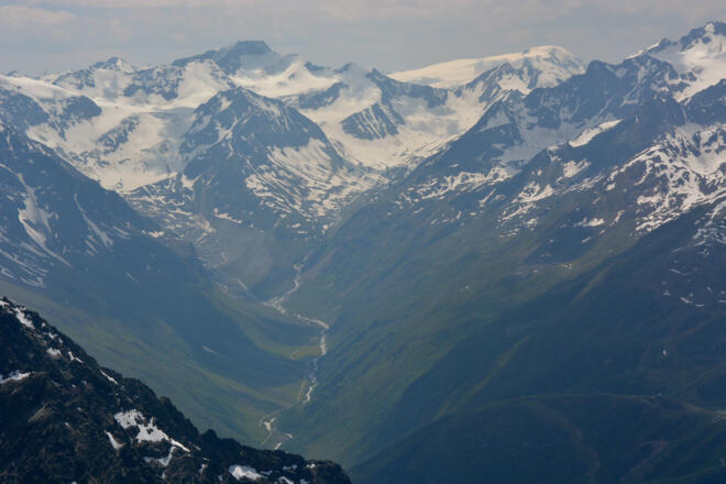 Blick vom Westgrat ins Taschachtal