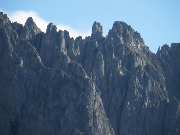 Die wilden Zacken des Ostkaisers vor der Nase