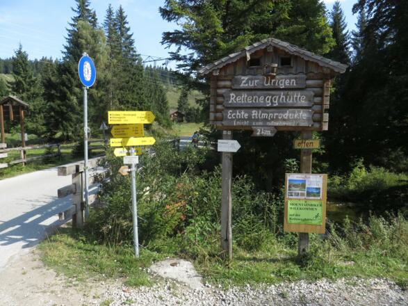 Abzweigung zur Rettenegghütte