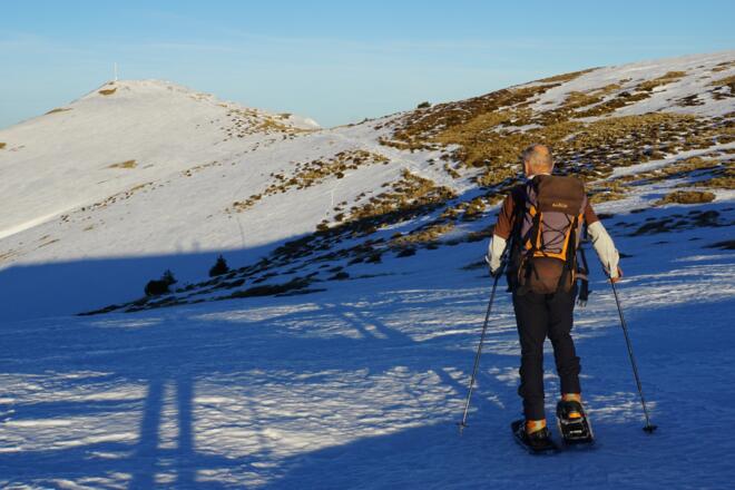 Blick zurück zum Gipfel des hohen Freschen