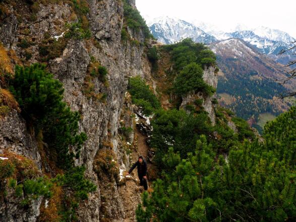 Schlüsselstelle Tiefpunkt ~1375m 