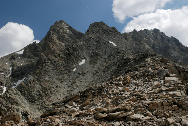 Am Westgrat, Höhe 3006 m, Frühstücksplatz