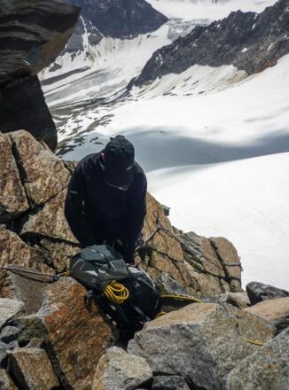 Am Ausstieg der Turmscharte