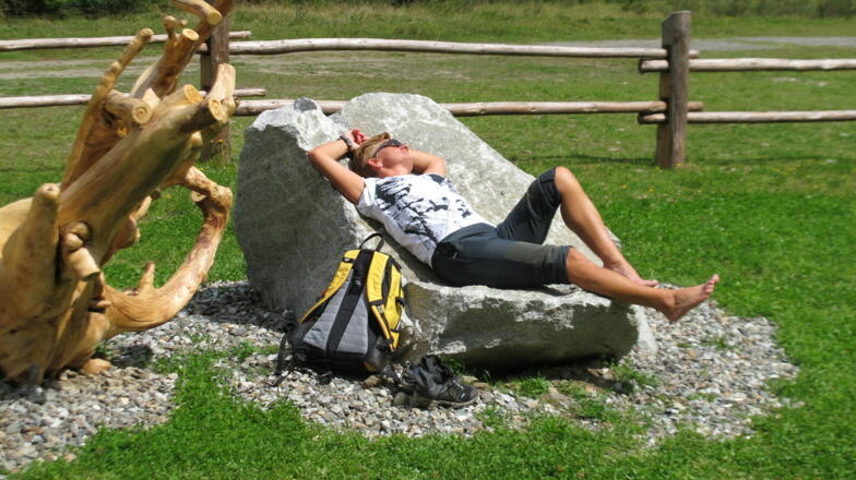 Relaxen an der Schwefelquelle