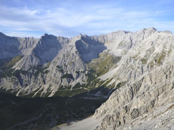 Blick Richtung Pfeishütte und Sonntagskar
