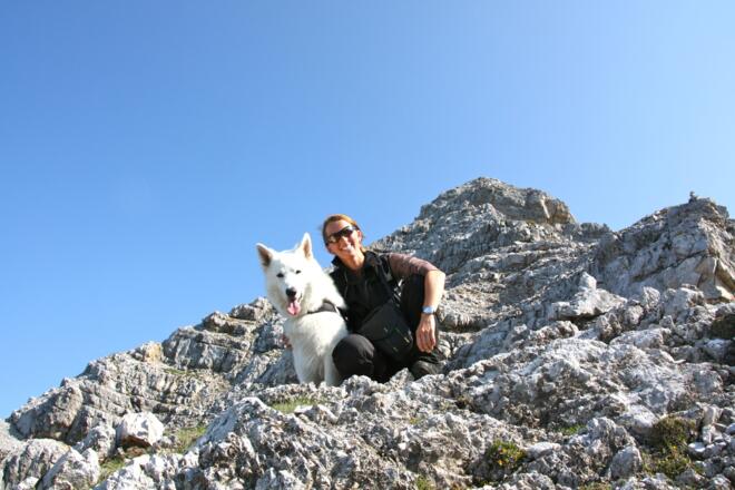 leichte Kletterei beim Aufstieg zur Sonntagskarspitze
