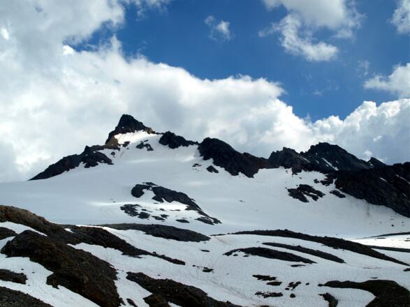 Rückblick vom Ende Vermuntgletscher ca. 2730 m