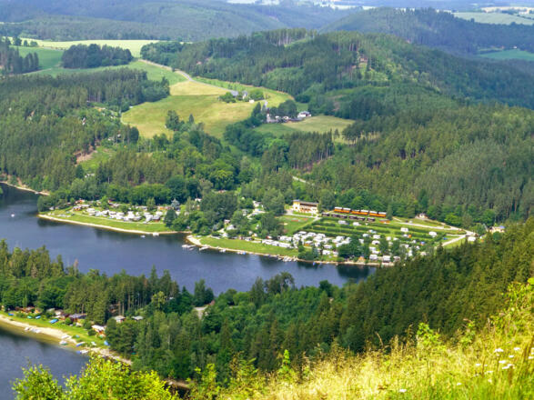 Blick auf den Campingplatz