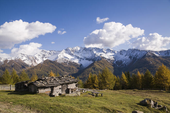 Alpenpanorama von den Holzerböden aus gesehen - Panorama alpino visto dal Holzerböden
