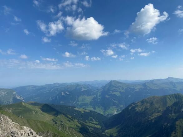 Ausblick Richtung Schoppernau - Diedamskopf