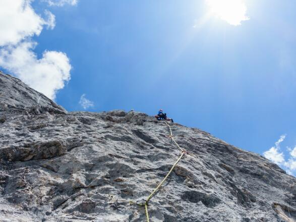 mit Bohrhaken gut abgesichert