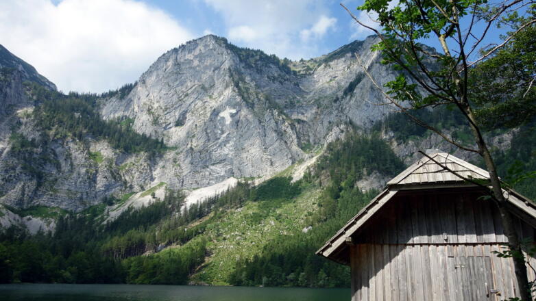 Rückblick vom Hint. Langbathsee
