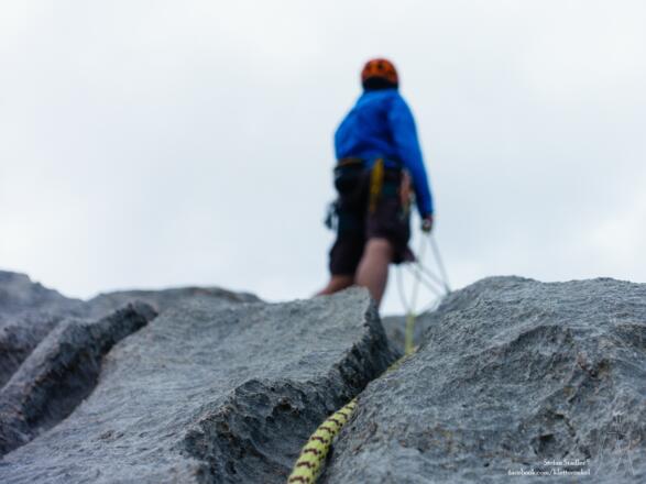Wasserrillen auf den letzten Metern zum Ausstieg