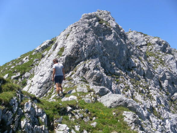 Rückweg zum Vorgipfel
