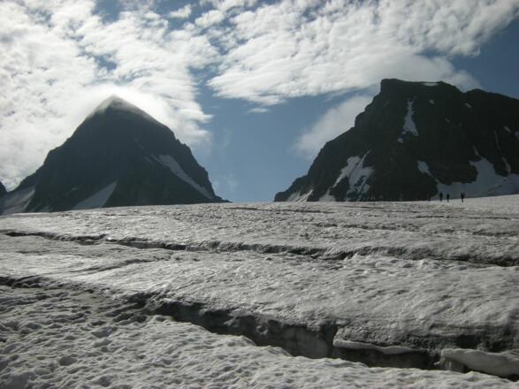 Spalen im unteren Bereich des Ochsentaler Gletschers