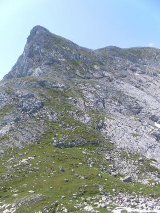 Umgehung des Grataufschwungs in der Westflanke