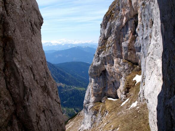 Schlucht beim Südabsteig