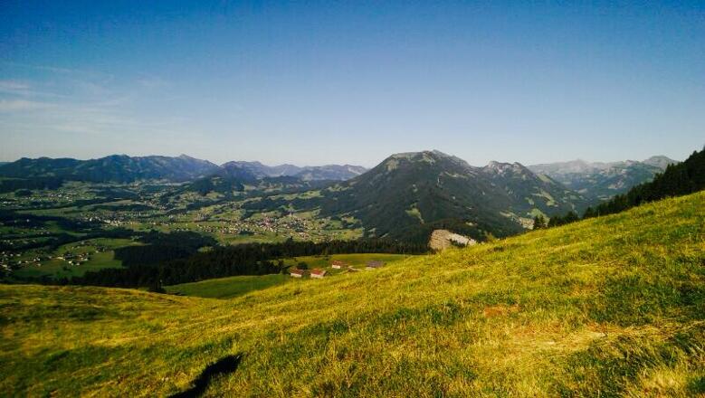 Aussicht bei der Lustenauer Hütte