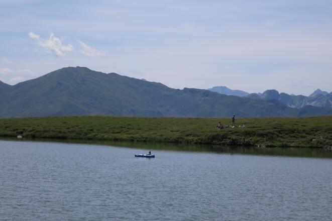 Auch eine Möglichkeit am Lichtsee. (Kein Bootsverleih,man muß es aus dem Tal mitbringen)