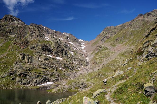 Aufstieg vom Furglersee zum Furglerjoch