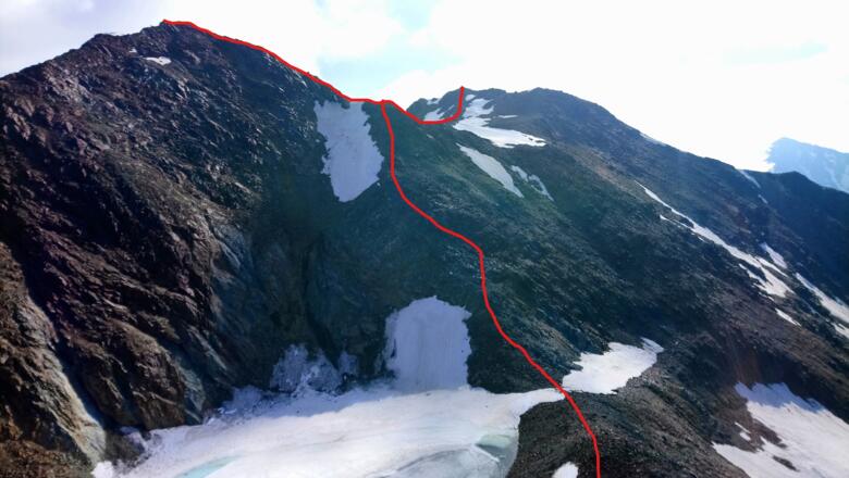 Aufstieg zu den Fineilköpfen von P. 3320