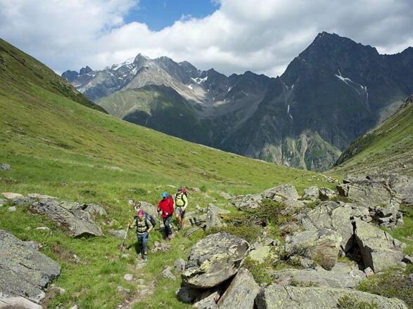 Das weite Kar unterhalb der Kaunergrathütte 