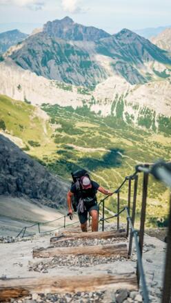 Der Leibersteig - Trittsicherheit und Schwindelfreiheit ist hier Voraussetzung.