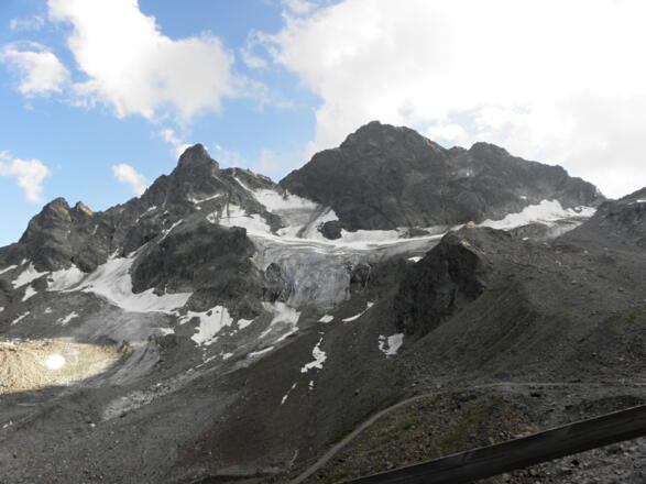 Blick auf Grosslitzner und Seehorn mit Litznergletscher