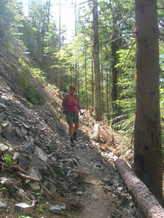 Grabenquerung zum Goggsteig