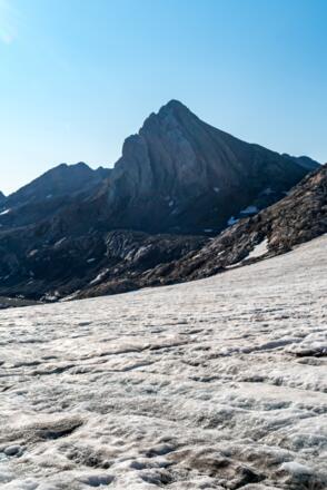 Über den Brandner Gletscher hinauf zur Schesaplana.