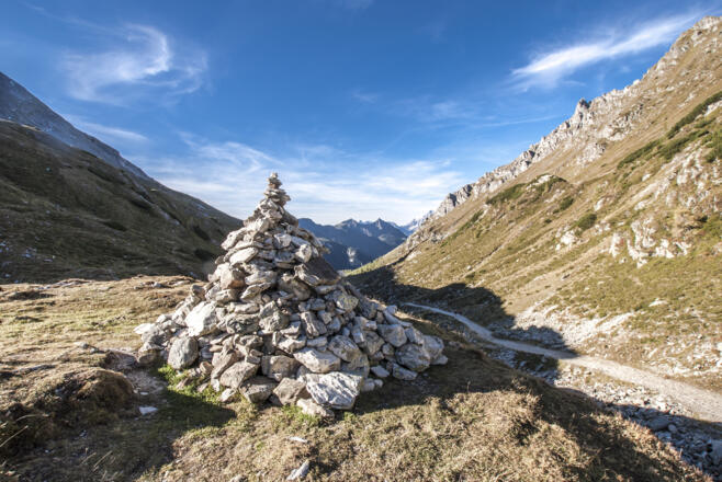 Steinmandl am Preuneggsattel