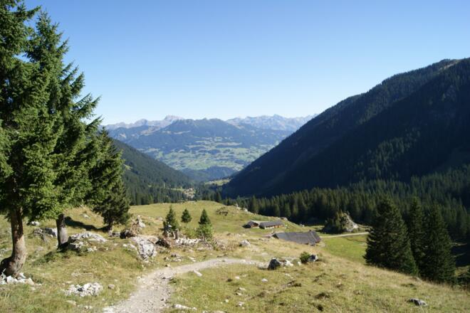 auf dem Weg zur unteren Sporaalpe