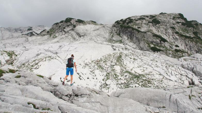 Karstplatten am Hochplateau: Neunerkogel (rechts), Zehner (Mitte) und Elfer (links daneben) im Überblick