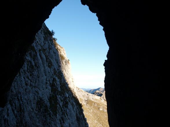 Blick in den Brudertunnel hinab