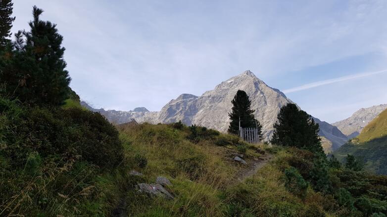 Schön angelegter Steig Richtung Horntaler Joch