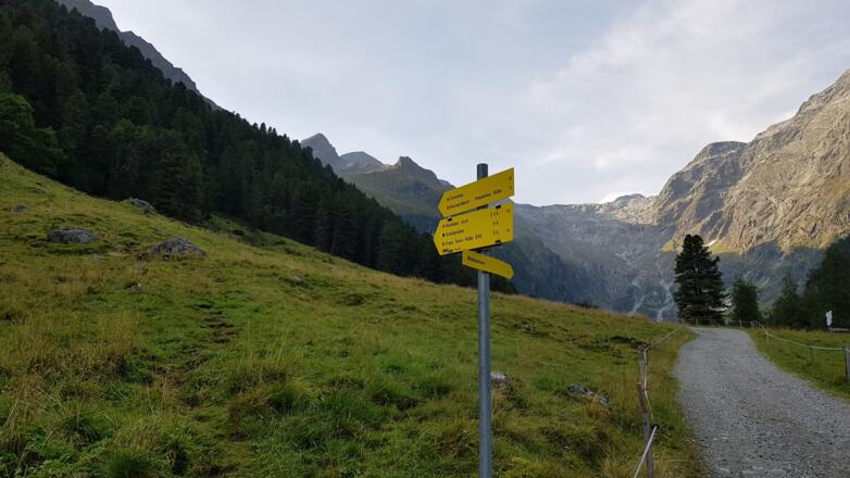 Abzweigung zum großen Horntaler Joch